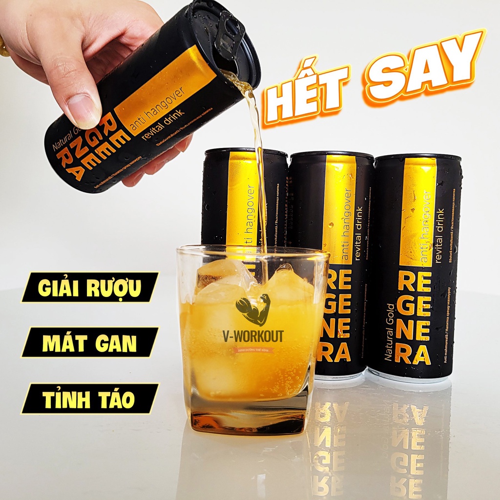 Regenera Revital Drink Nước giải rượu, giải độc gan, bổ sung vitamine tái tạo năng lượng Scitec Nutrition lon 250ml