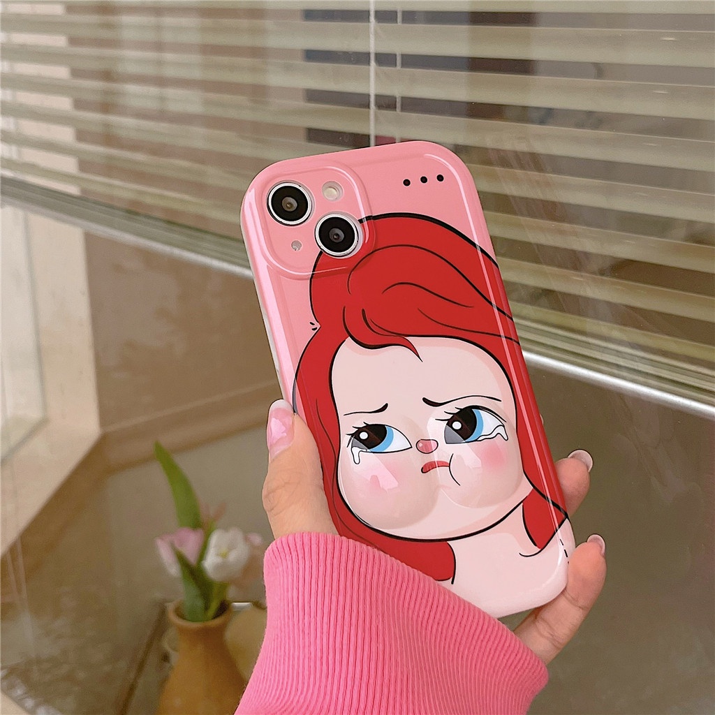 Ốp Điện Thoại TPU Mềm Hình Khuôn Mặt Hoạt Hình IMD Cho iphone 14 Pro Max 13 Pro Max 12 Pro Max