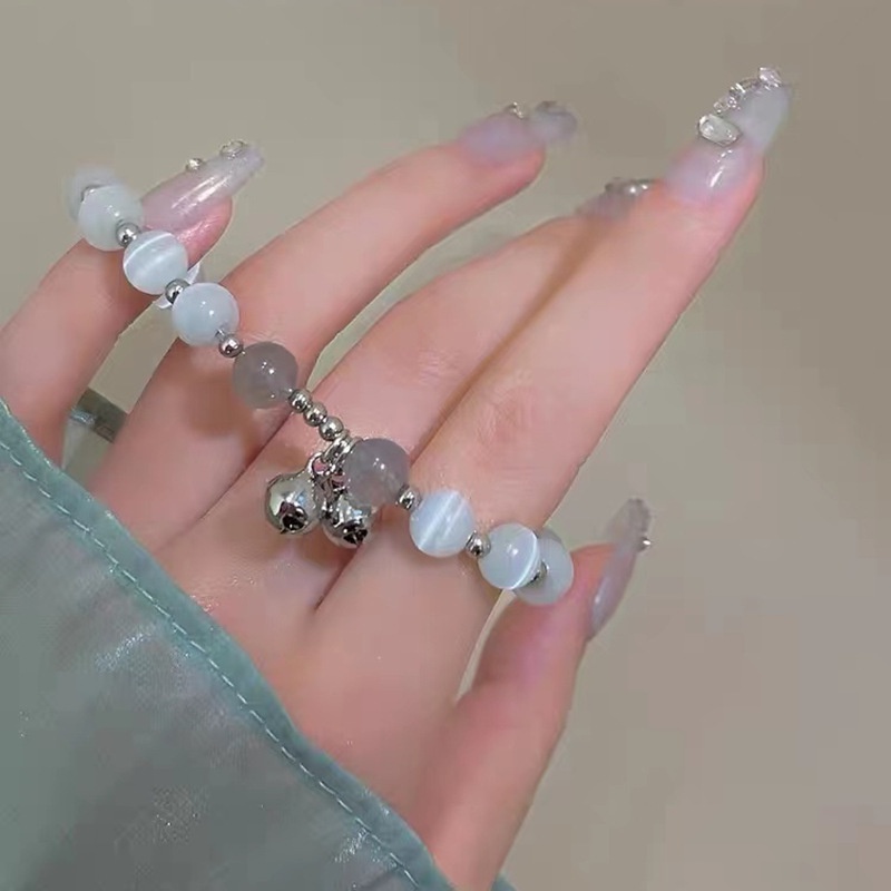 Vòng Tay Chuỗi Hạt Đá Mặt Trăng Thời Trang Cho Nữ
