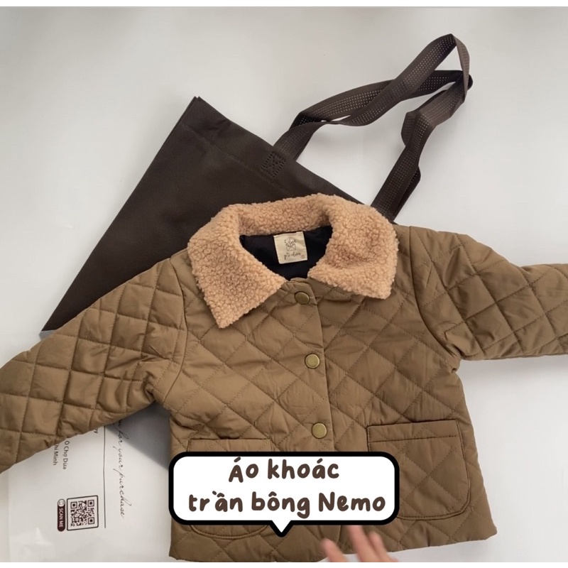 Áo khoác trần bông cổ lông cho bé P'ti chou ( Nemo coats by Ptichou )