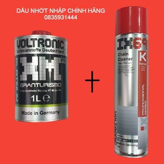 Combo nhớt biến thiên cao cấp Voltronic XM Platinum Ester 4X + Bàn chải IX69 Voltronic (nhập khẩu Đức)