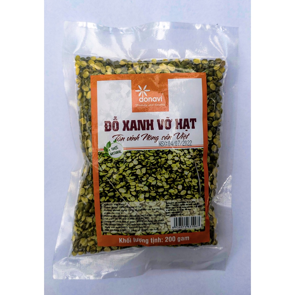 Đỗ xanh vỡ hạt Donavi