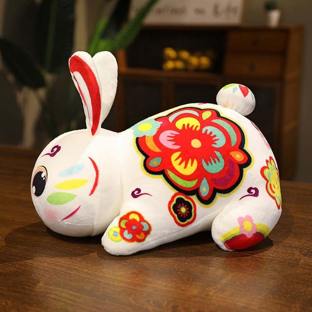 ANEMONE Thỏ Nhồi Bông Mềm Mại Phong Cách Trung Hoa Dễ Thương
