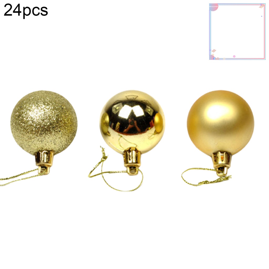 Set 24 Quả Châu Trang Trí Cây Thông Noel