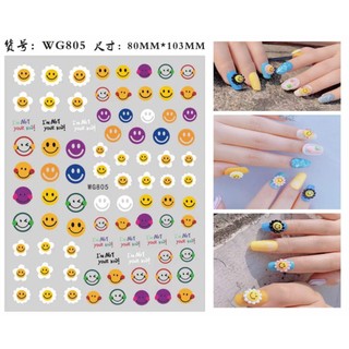 Sticker dán móng mặt cười