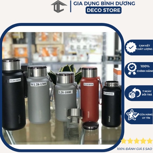 Bình giữ nhiệt cao cấp inox 304 WL28 - Dung tích 650 - 800 - 1000 - 1300 - 1500ml