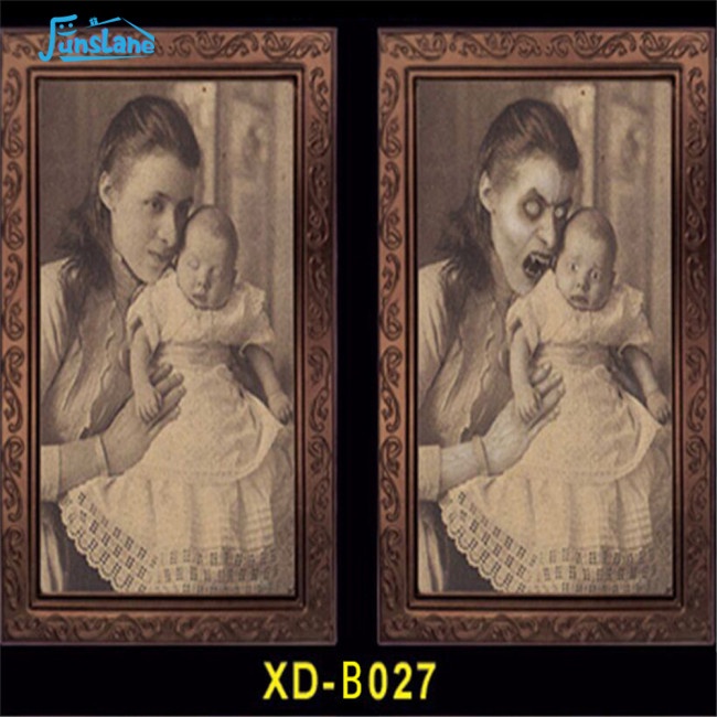 Khung Ảnh 3D Hình Ma Kinh Dị Trang Trí Lễ Halloween