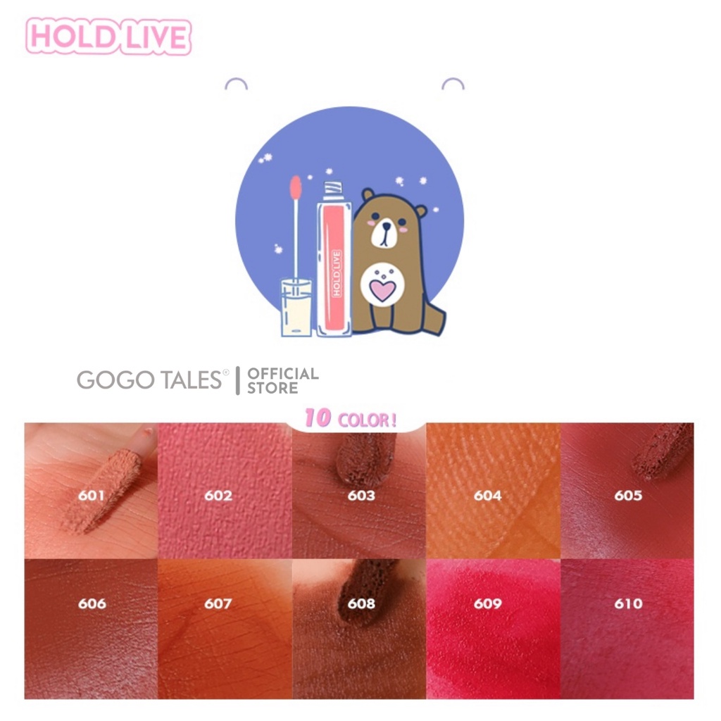 Son kem lì Hold Live mềm mịn lâu trôi Tím Maddie Bear HL460 chính hãng nội địa trung