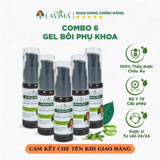 Combo 6 Gel Bôi phụ khoa kháng khuẩn, nấm ngứa Lavima- 100% thảo dược Châu Âu