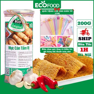 Mực Cán Tẩm Gia Vị Cay 200G Ecofood - Đồ Ăn Vặt Việt Nam Giá Rẻ, An Toàn Vệ Sinh Thực Phẩm