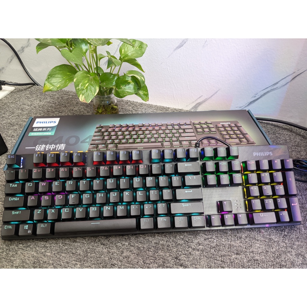 Bàn Phím Cơ Philips SPK 8404 LED RGB Blue Switch