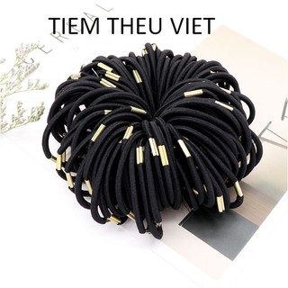 Set 100 Dây Cột Tóc Tiệm Thêu Việt Sợi Nịt Cột Tóc