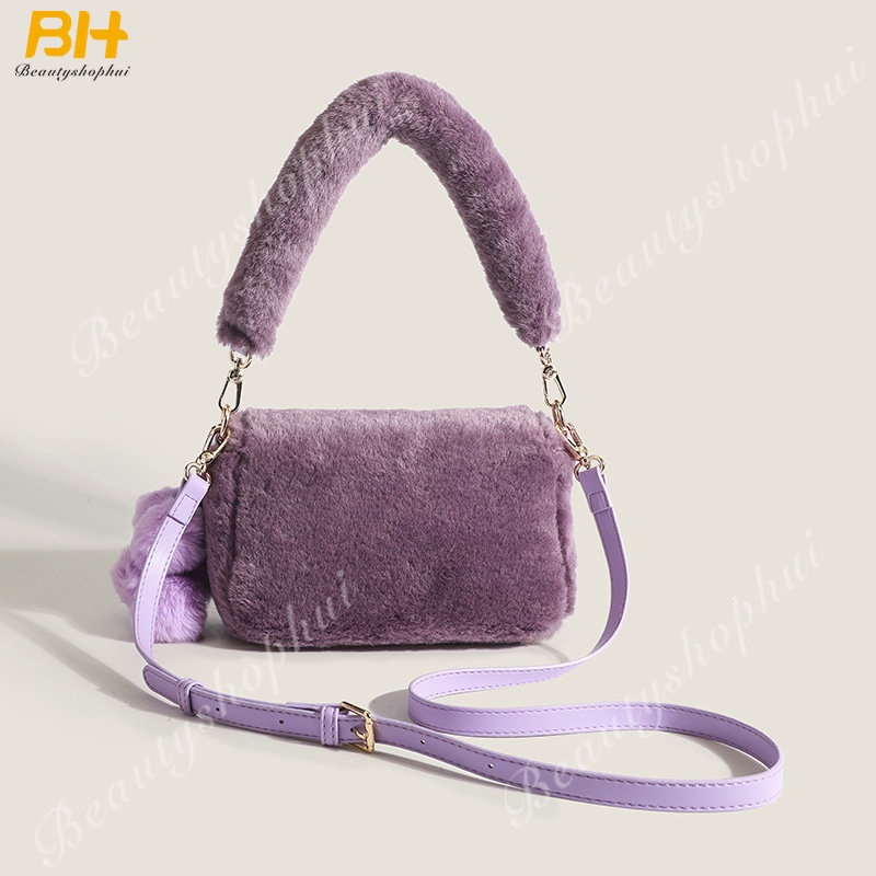 Túi Xách Lông Nhung Thời Trang Thu Đông Mới Cho Nữ