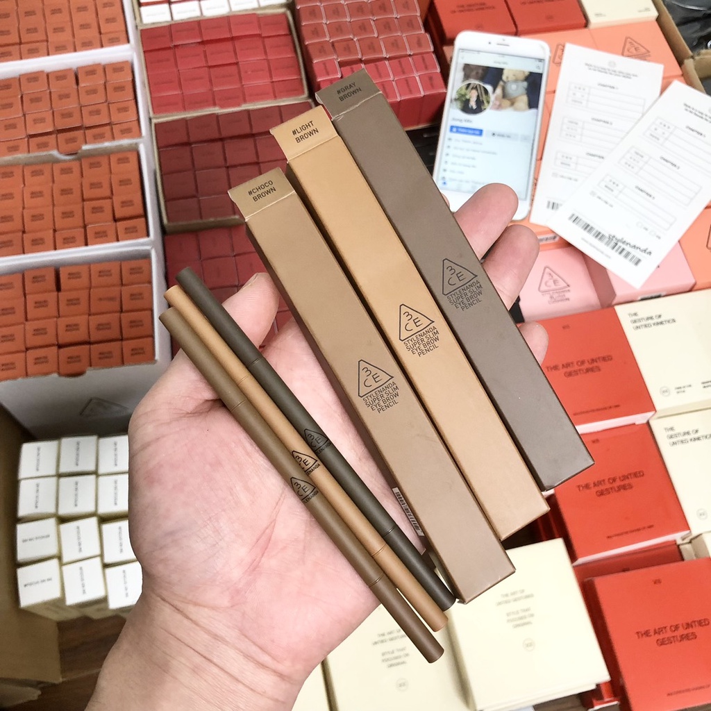 (BILL KOREA) Chì Kẻ Mày 3CE Super Slim EyeBrow Pencil 0.05mm