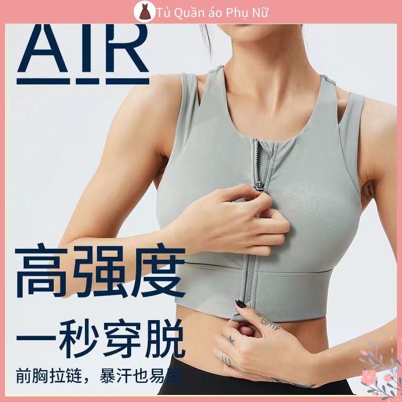 Vans O khoa Học N o Blazer Áo Ngực Thể Thao Khóa Kéo Trước Chống Chảy Xệ Chống Sốc Tập Yoga Chạy Bộ Cho Nữ