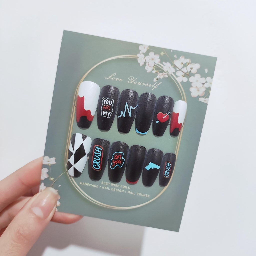 Bộ 24 Móng Tay Giả Trang Trí Nghệ Thuật