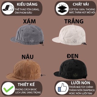 Mũ snapback bít đuôi kiểu trơn basic phong cách hiphop phom thể thao ôm đầu ulzzang unisex nam nữ nhiều màu