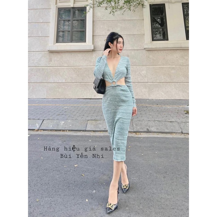 Đầm f21 cut eo