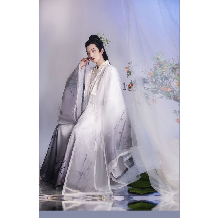 HCM HÀNG CÓ SẴN hán phục cổ trang cho nam màu xám hanfu trung quốc