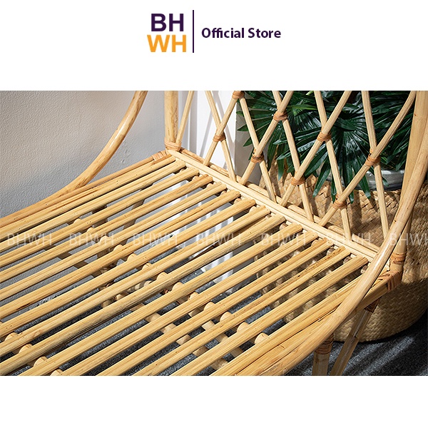 Ghế sofa mây BHWH có nệm và tựa lưng, ngồi thoải mái, thư giản