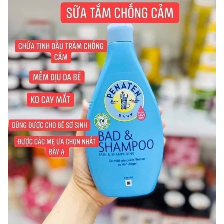 Sữa tắm gội chống cảm 2 trong 1 Penaten baby 400ml