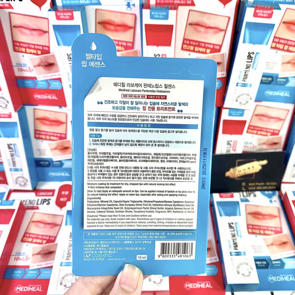 Son Dưỡng Giảm Thâm Môi Mediheal Labocare Pantenolips Đỏ Healbalm 10ml - Date T12/2023