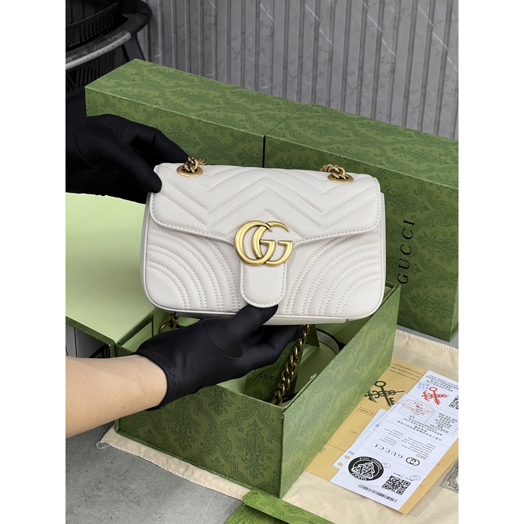 Túi GC Marmont Mini Tag Vàng Da Thật Size 22 Full Box