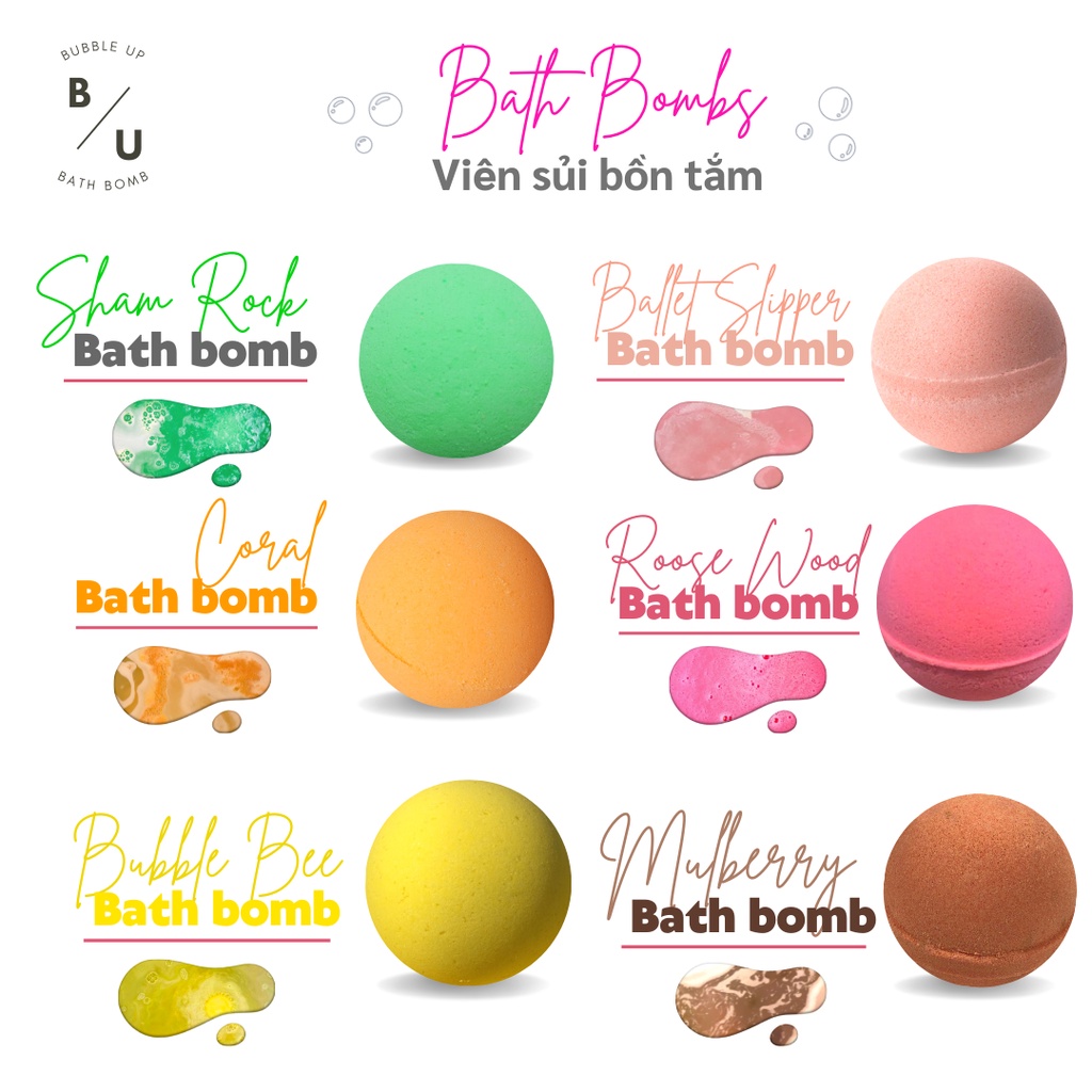 ĐỦ MẪU Bath bomb / Viên sủi / Viên thả bồn tắm