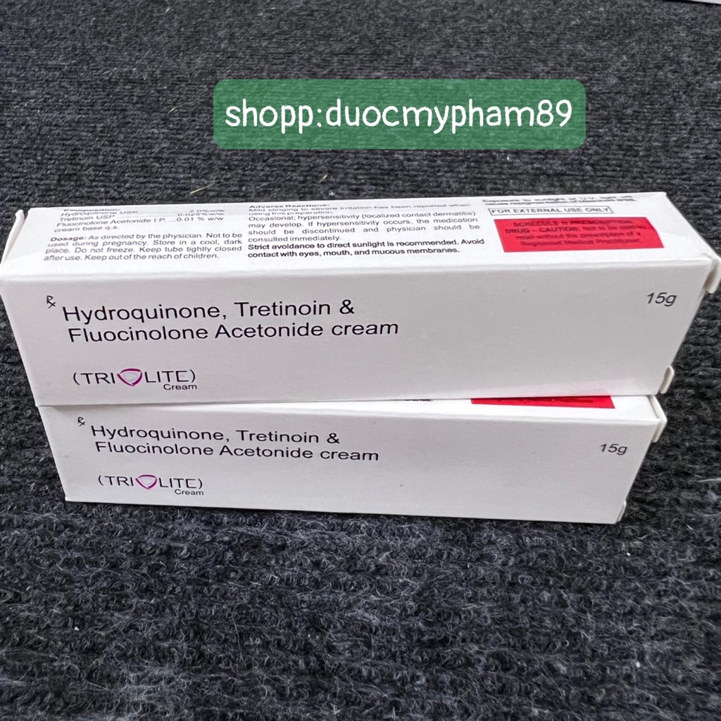 Kem Triolite cream (15g) - 2% hydroquine và 0.025% tretinoin, xoá nám, giảm mờ thâm nám