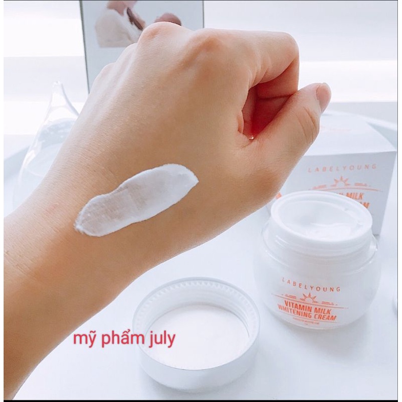 Kem dưỡng trắng da Vitamin Milk Whitening Cream của Label Young