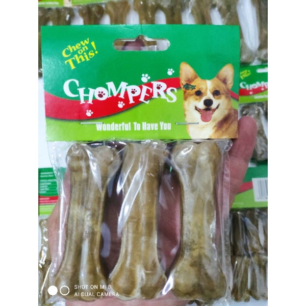 Xương da bò cho chó Chompers giảm ngứa răng và cắn đồ vật!!!