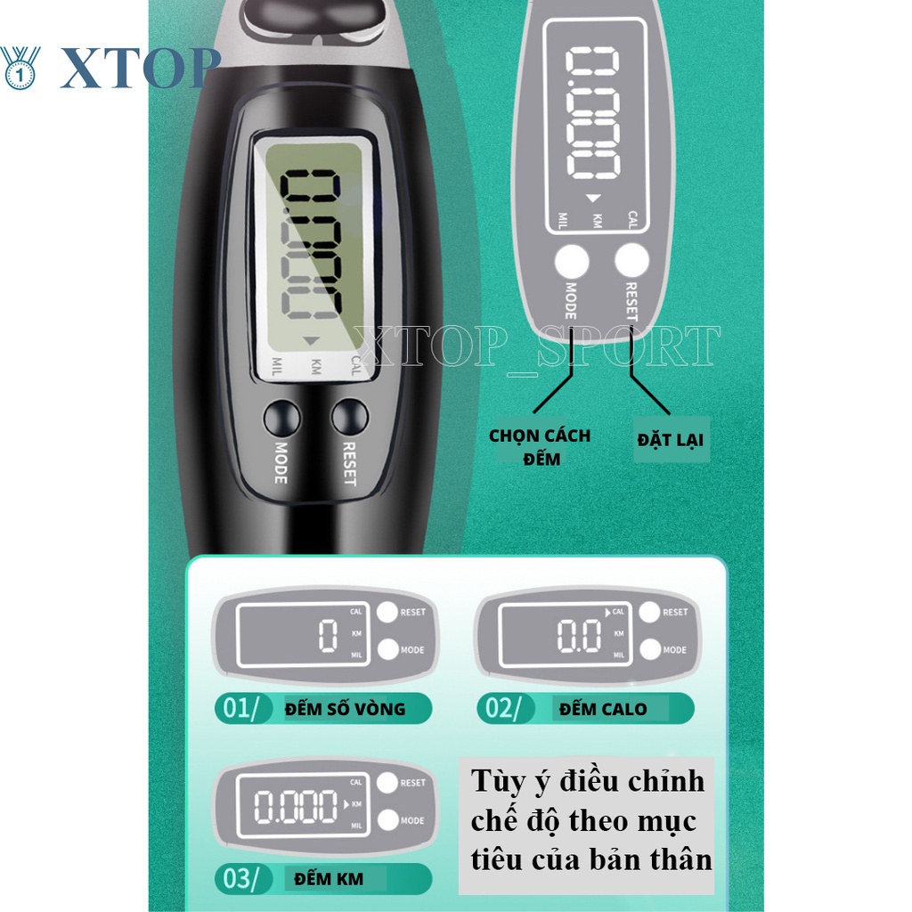 Dây nhảy thể dục giảm cân XTOP, Dây nhảy không dây có bóng hiệu quả hỗ trợ luyện tập thể dục T110