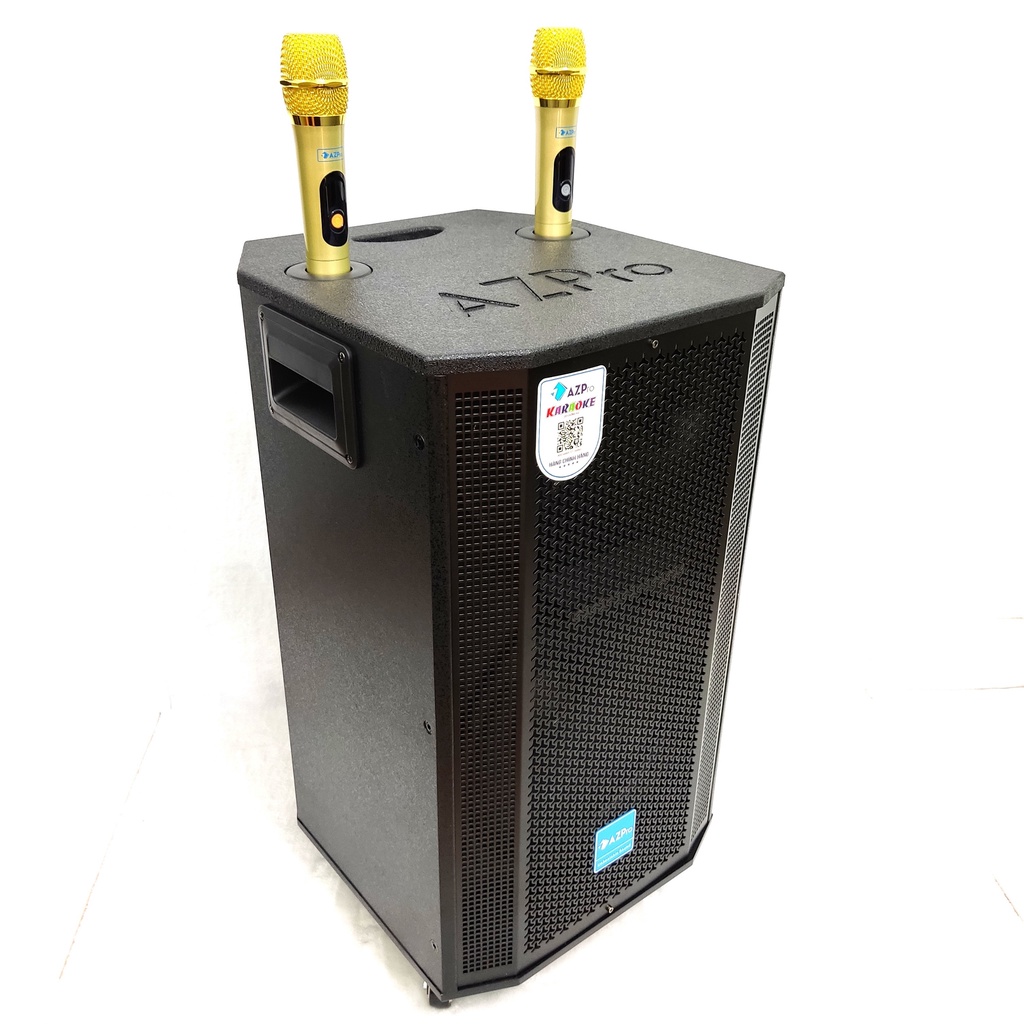 Loa kéo chính hãng AZPRO , AZ-1208-A bass 30-3 đường tiếng mẫu mới 10 núm chỉn- REVERB,Tặng 2 mic