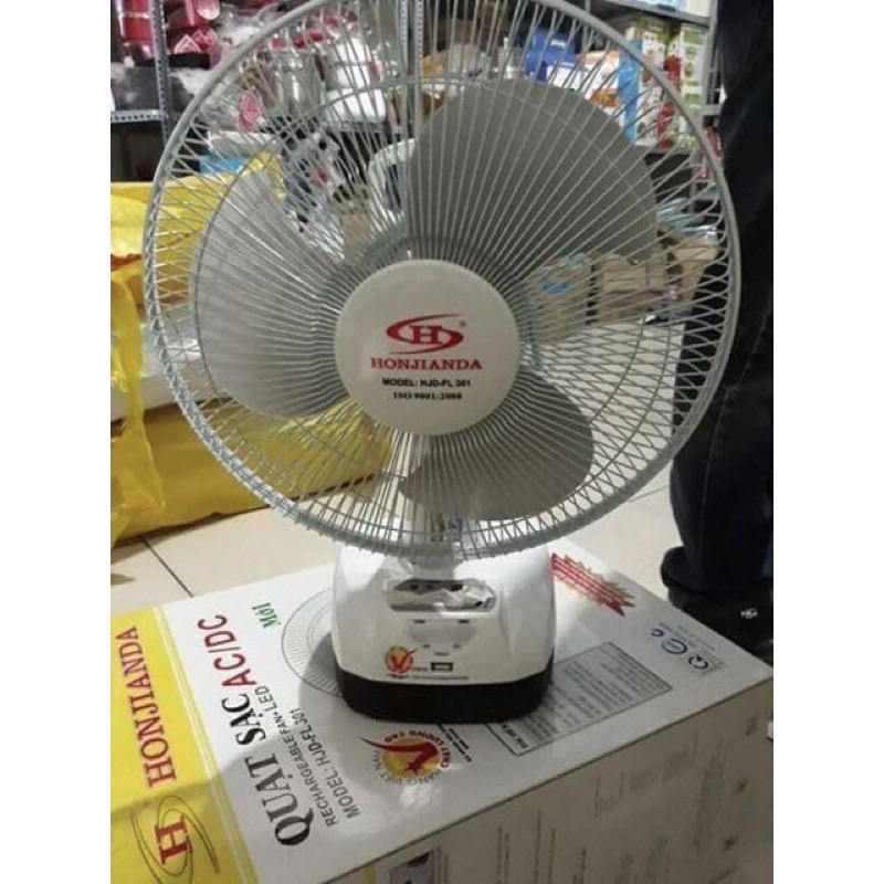 QUẠT tích điện HONJINDA HJD-FL301  có sẵn