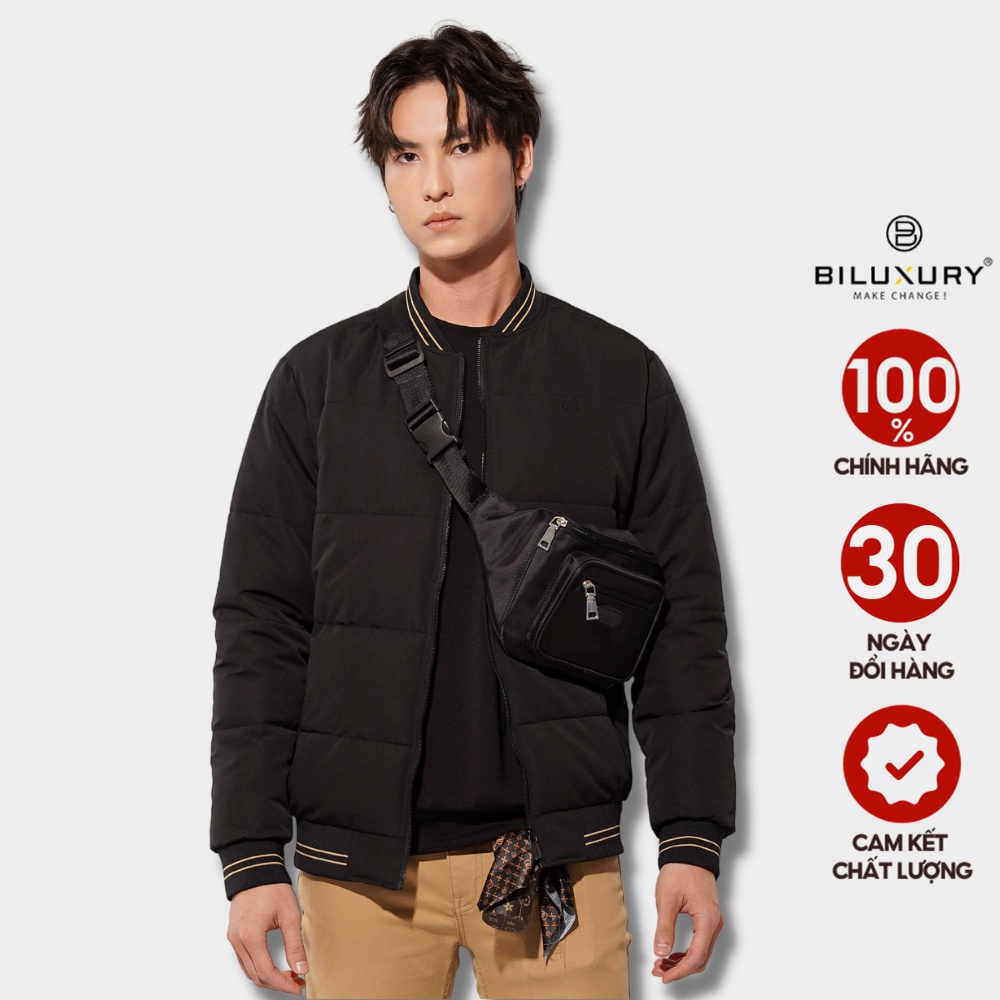 Áo khoác phao nam Biluxury 6AKPT001 thiết kế 3 lớp trần bông siêu nhẹ phom vừa xuông nhẹ phù hợp với mọi vóc dáng