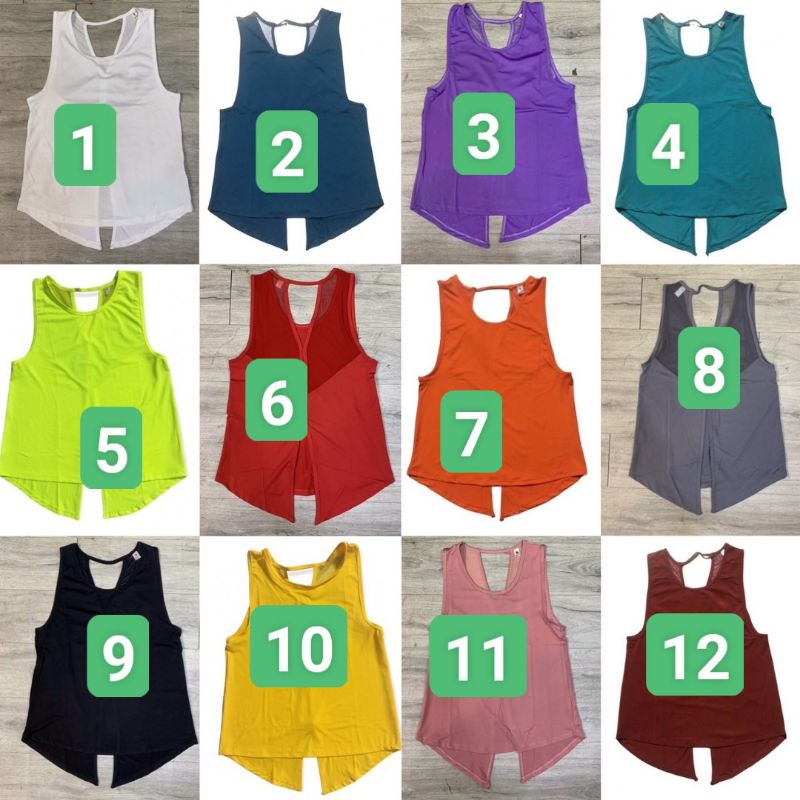 💥Áo tank lưới Y xẻ tà 💥12 màu như hình
💥Size M L