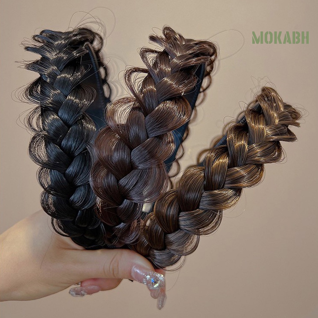 Băng Đô Dạng Tóc Giả Thắt Bím Phong Cách Bohemia Cho Nữ