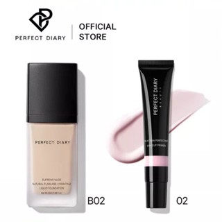 Bộ Trang Điểm Mặt Perfect Diary Gồm Kem Nền Dạng Lỏng Lâu Trôi + Kem Lót Trang Điểm Mềm Mịn Chất Lượng Cao