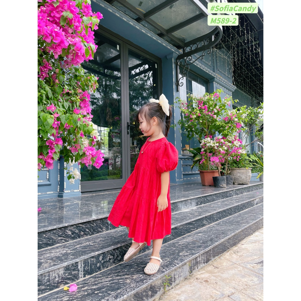 VÁY ĐŨI ĐỎ DÂY BUỘC SAU LƯNG SOFIA