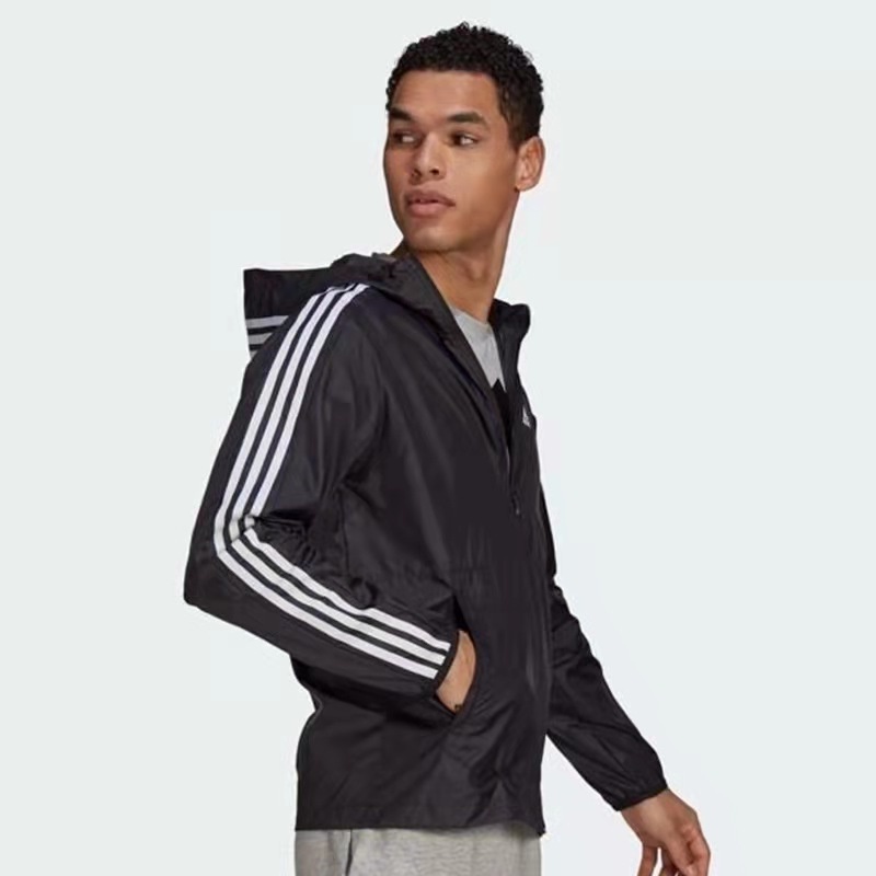 Áo Khoác Hoodie Adidas 100% Chính Hãng Kẻ Sọc Khô Nhanh Chống Nước Cho Nam Và Nữ
