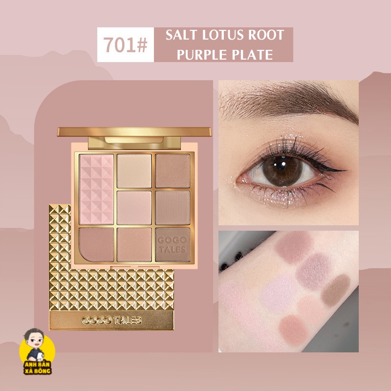 Bảng Phấn Mắt 8 Ô Màu Nhũ Lì GOGO TALES 8-Color Desert Starlight Eyeshadow Palette GT317