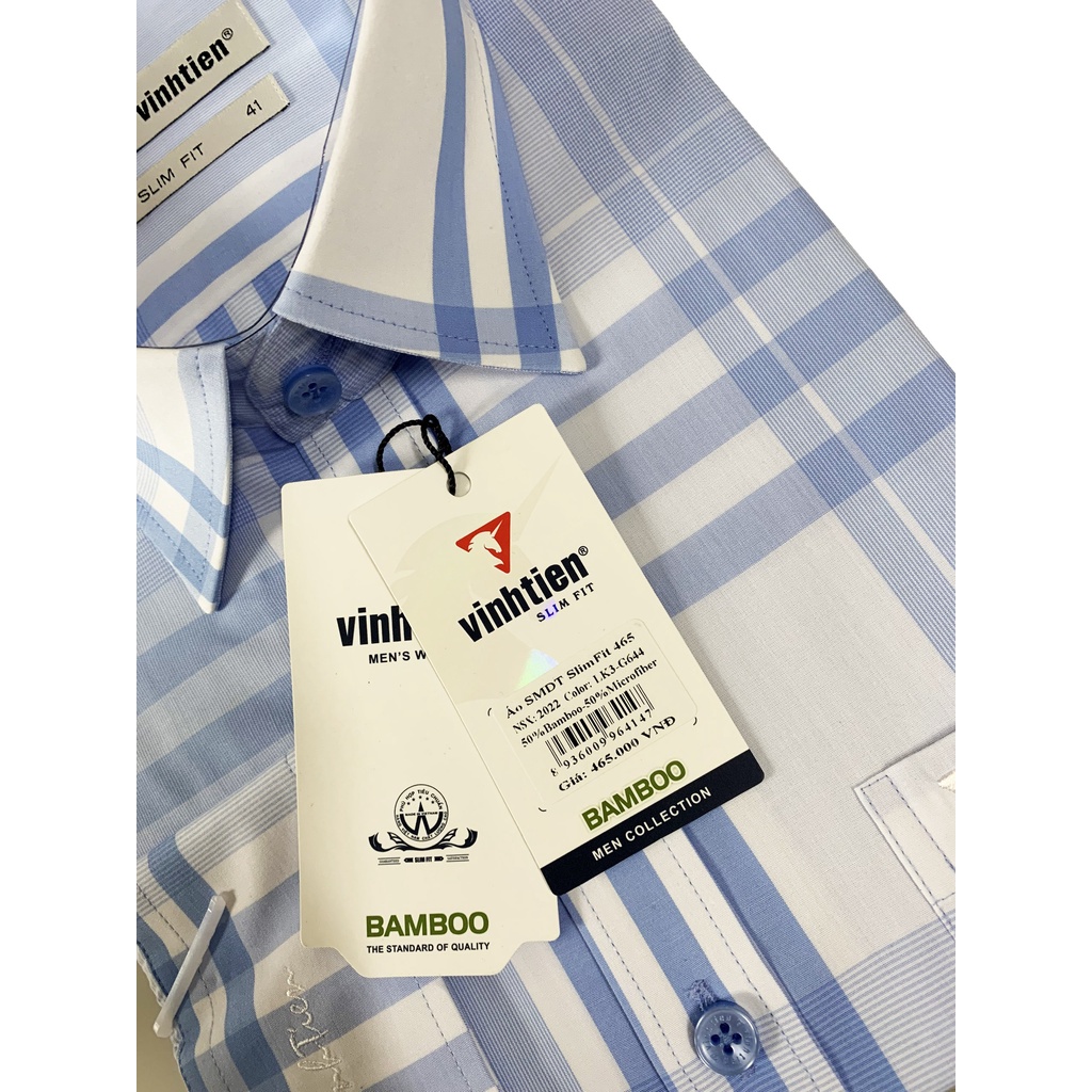 Áo Sơ Mi DàI Tay Bamboo Dáng SlimFit Vĩnh Tiến G644