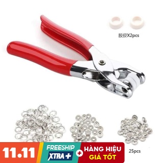 Bộ Kìm Bâm Cúc Quần Áo . Kìm Bấm Khuy Kèm 100 Cúc Tiện Lợi