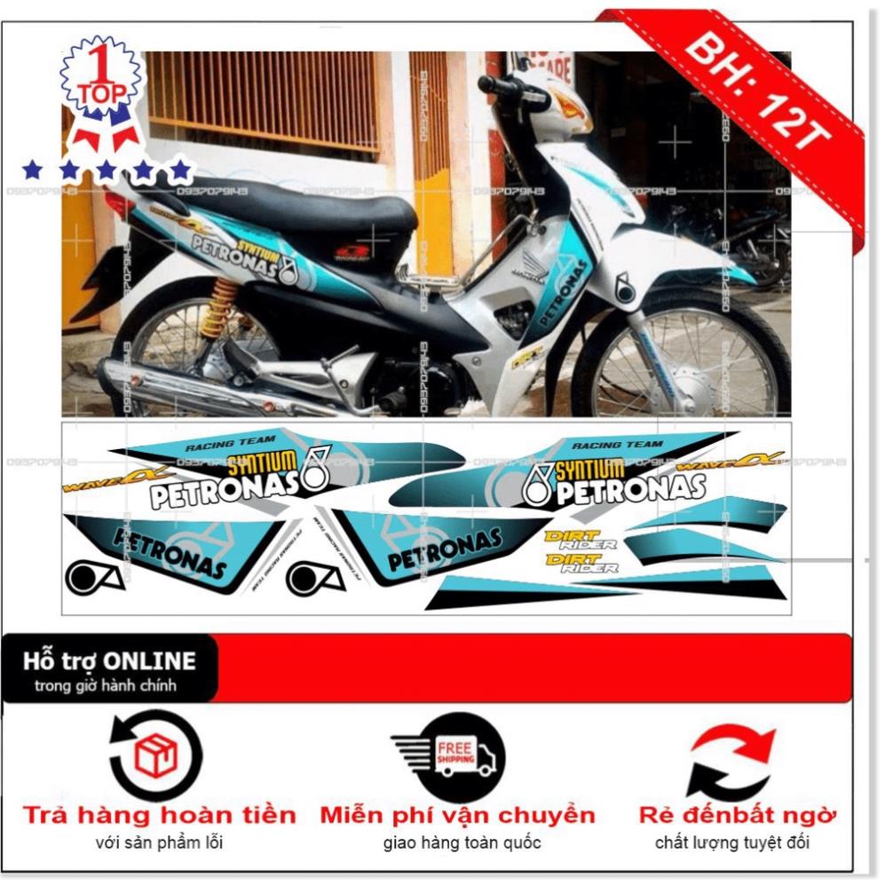 DECAL PVC 5 LỚP CHẤT LƯỢNG CAO Tem rời wave lớn 2016 petronas trắng