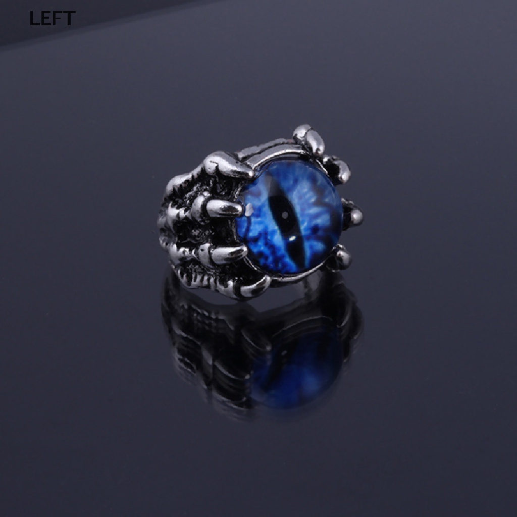 Le Nhẫn Hình Mắt Quỷ Màu Retro Gothic Cổ Điển Hình Móng Vuốt Rồng Cho Nam Làm Quà Tặng Halloween