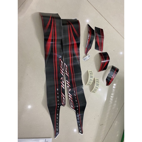 DECAL PVC 5 LỚP CHẤT LƯỢNG CAO Tem rời Sirius đỏ đen 2017 hàng 3 lớp cao cấp.