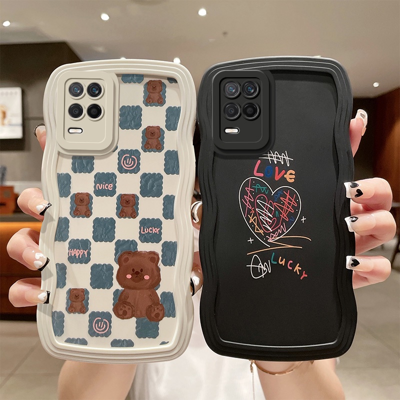 Ốp Điện Thoại Họa Tiết Gợn Sóng Hoạt Hình Cho realme 8 5G