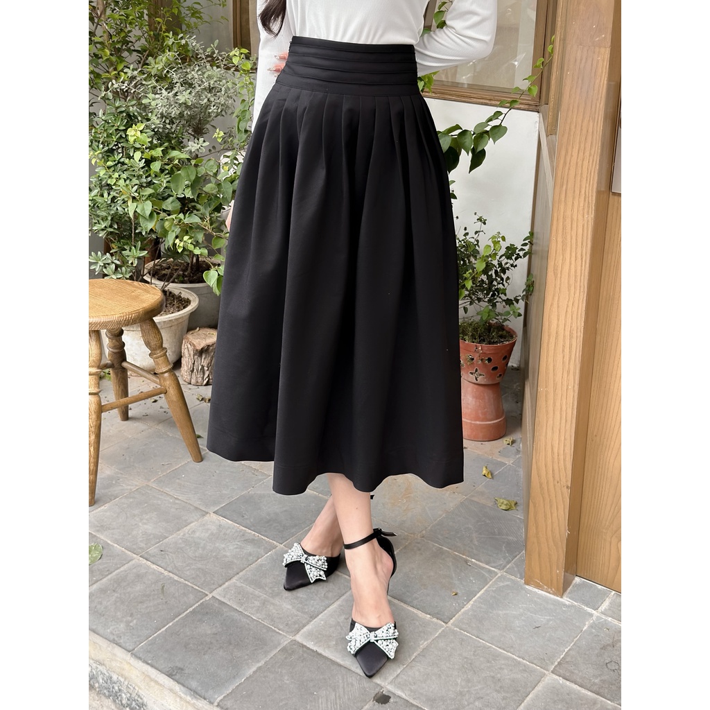 Kelly Skirt - Chân váy xếp ly dáng xòe CẠP CAO MAY GÂN hàng thiết kế by DAO Concep