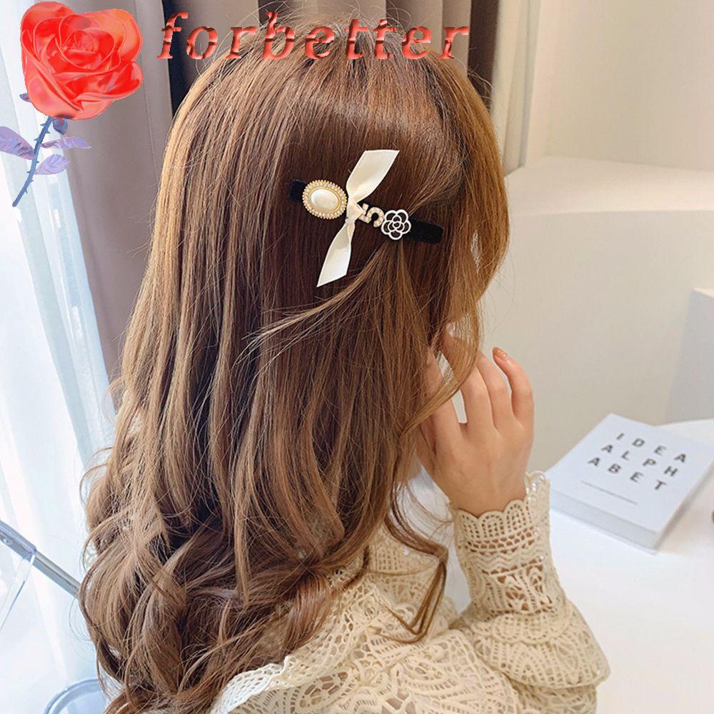 Kẹp tóc kim loại đính nơ phong cách Hàn Quốc cổ điển sang trọng cho nữ