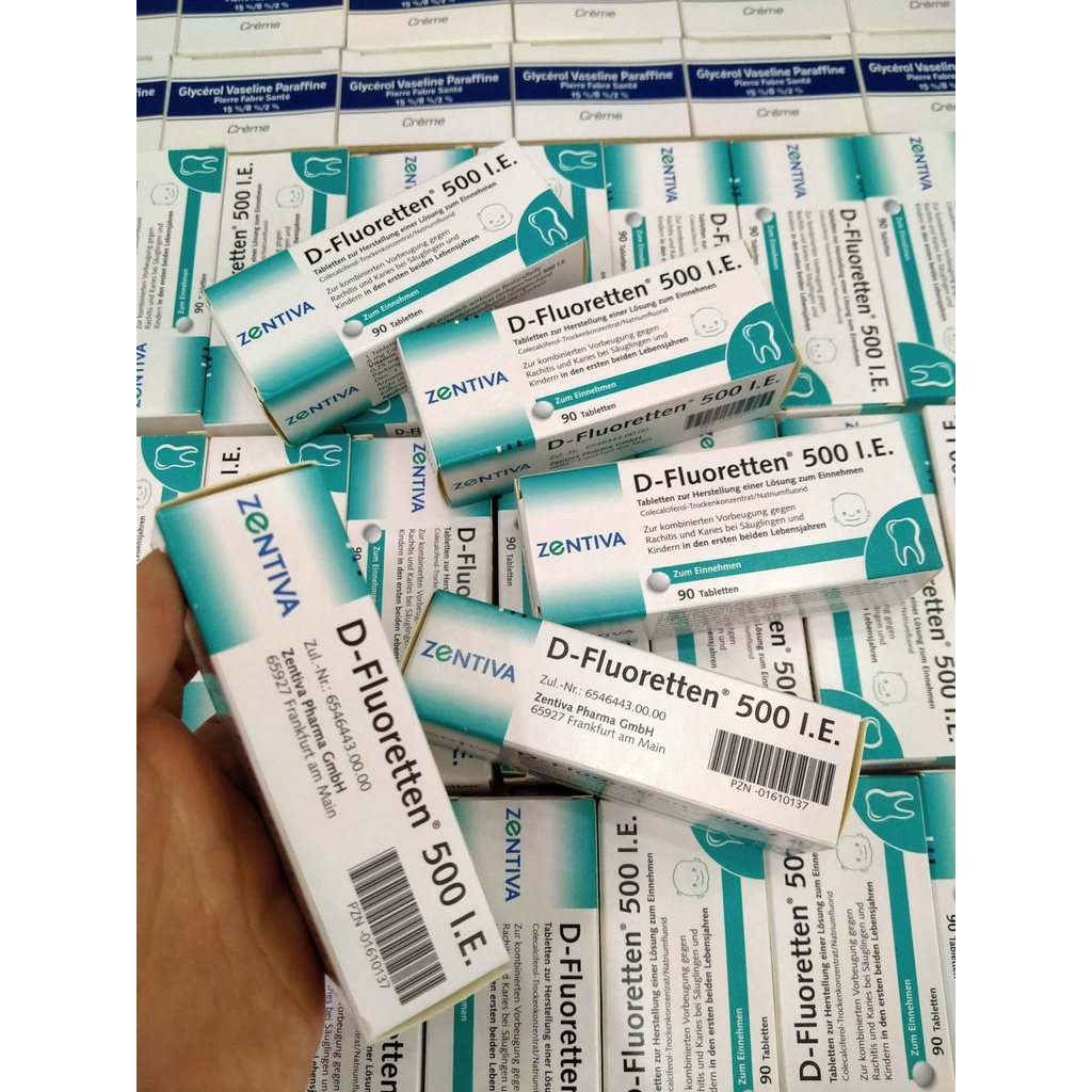 Vitamin D Flouretten 500i.e của Đức cho trẻ sơ sinh